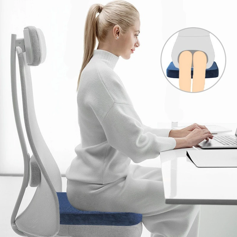 Ergonomic Memory Cotton Office Cushion Hemorrhoid Cushion Chair Cushion A Sitting Artifact Butt Pad, for Long Hours of Sitting