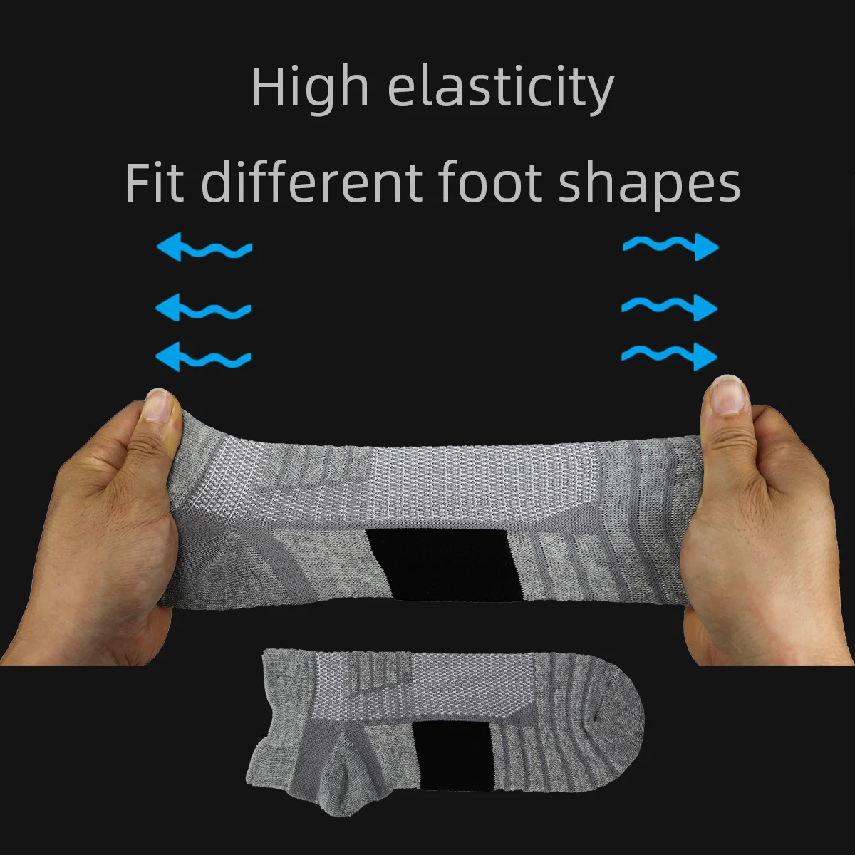 Cycling Socks 3 Pairs Men's Sport Basketball Running Compression Ankle Anti-slip Bike Bicycle Mtb