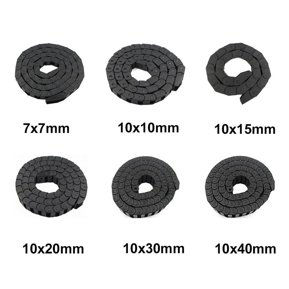 Plastic Cable Chain 1 Meter Plastic Cable Chain 1M Wire Carrier Drag Chain End Connector Chains CNC Router Machine CNC Cable Channel
