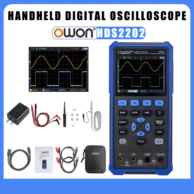 OWON-HDS2202S-HDS2202-Digital-Oscilloscope-Multimeter-Waveform ...