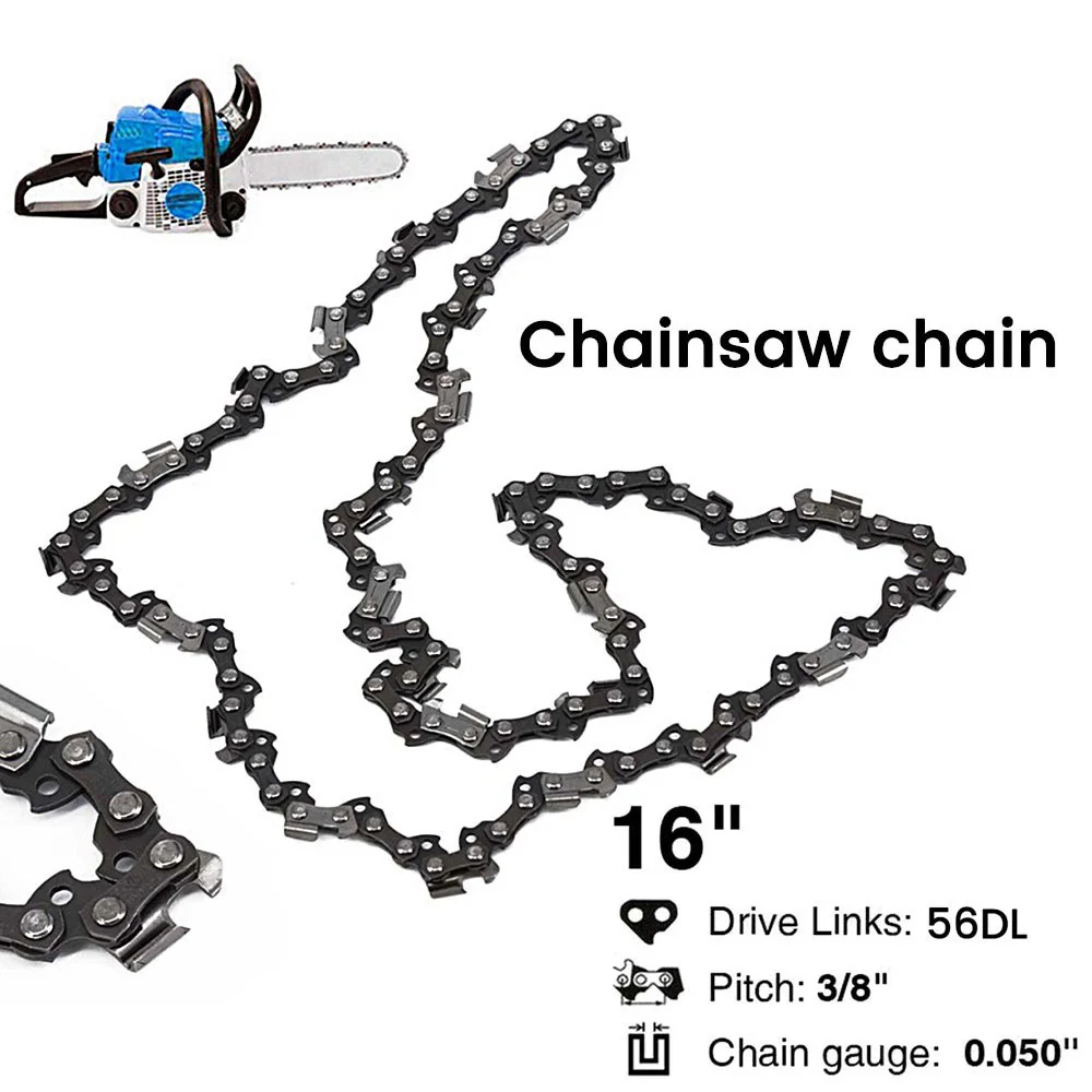 16In Chainsaw Chain 57 Drive Links 3/8" LP Mini Guide Saw Replacement Portable 0.050" Gauge chainsaw chain