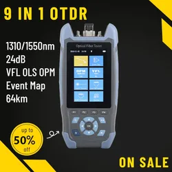 Pro Mini OTDR active fibe Fiber Optic Reflectometer 980rev with  VFL OLS OPM Event Map 24dB for 64km Fiber Cable Ethernet Tester