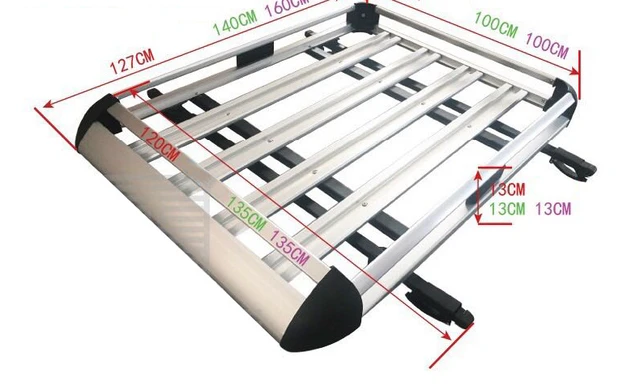 Aluminum Alloy 160*120cm Double Deck Car Roof Rack Suv