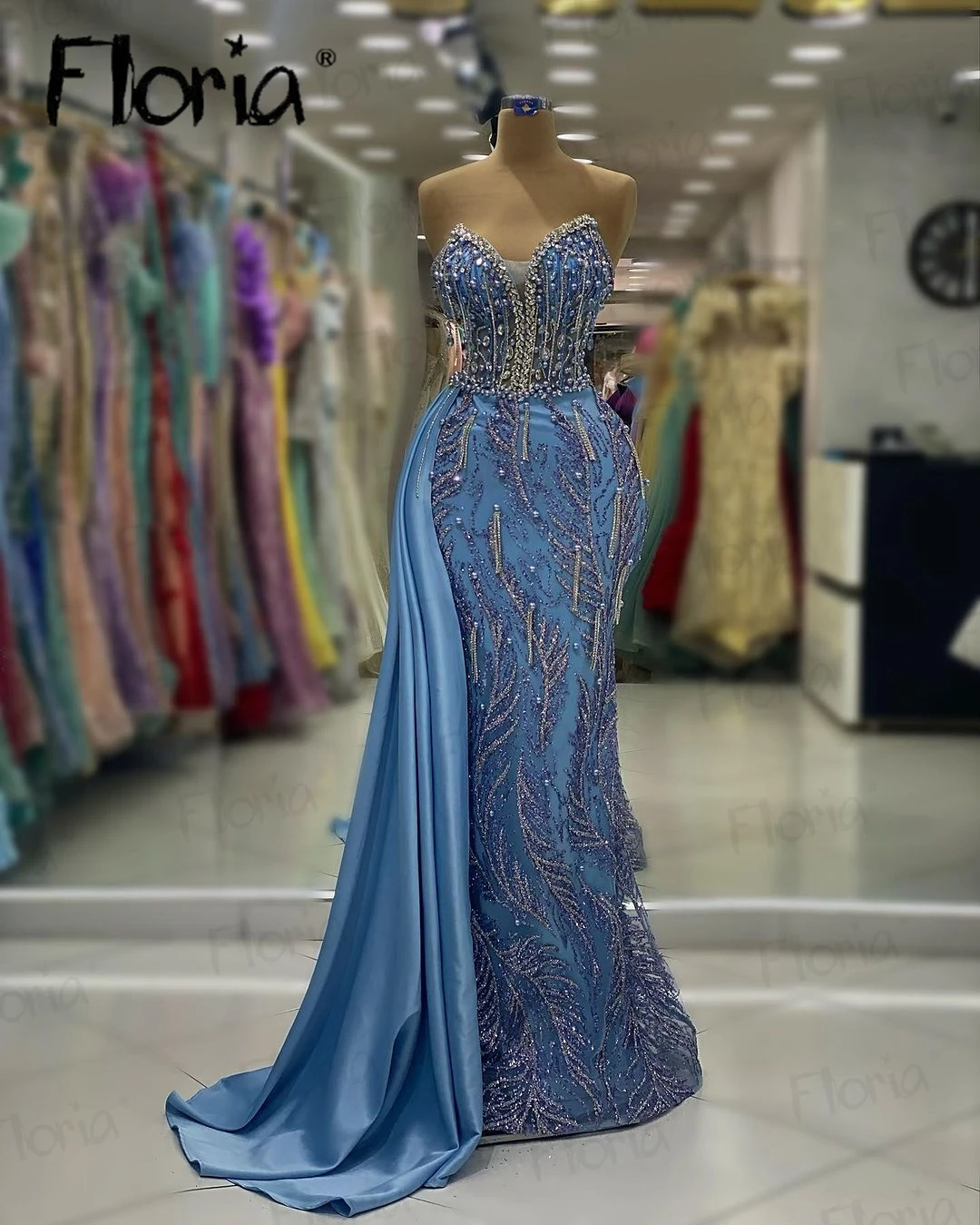 Dubai Gold Sparkly Sequin Evening Dresses 2021Sexy V-neck High Slit Lo –  Flora Prom