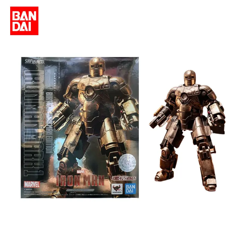 

Bandai S.H.Figuarts Marvel The Avengers Iron Man Mark1 Tony Prototype Armor Action Figure Anime Figure Model Collectible Toys