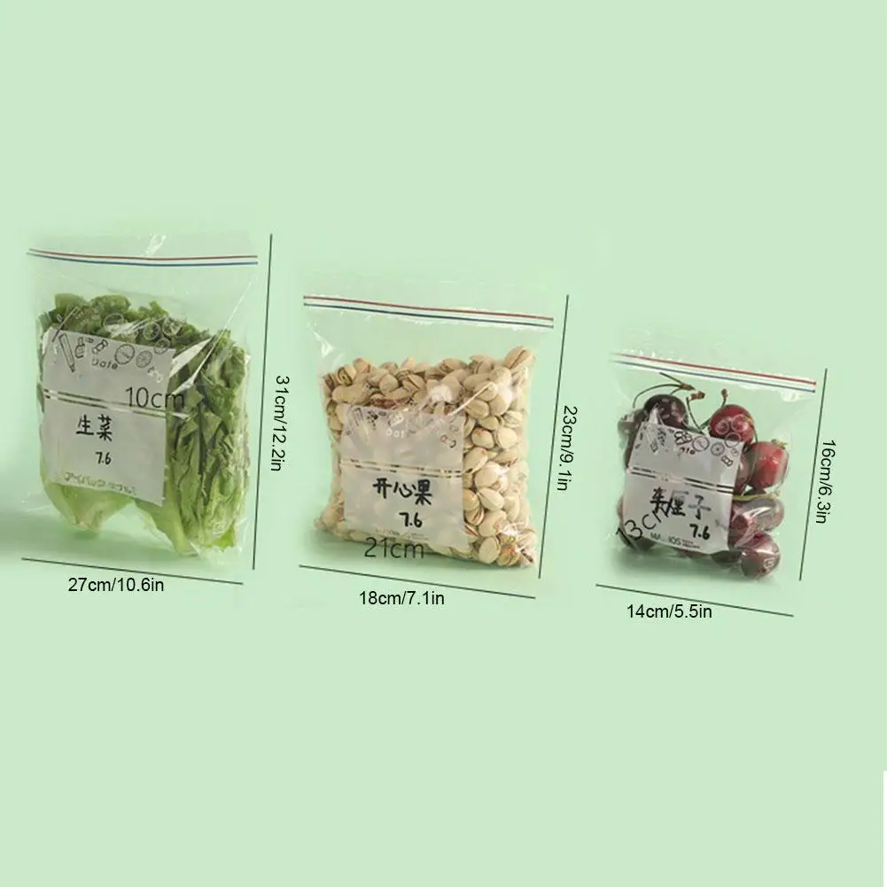 Fresh Keeping Bags Food Storage Bags Plastic Food Storage Bags 10/15/20pcs PE Food Grade Seal Bags Thickened Refrigerator Storage And Freezing Special Packaging Bag