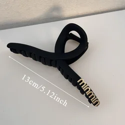 Elegant Black Hair Claw Clip - Fashionable French - Style Hair Accessory (Matte Cross B)