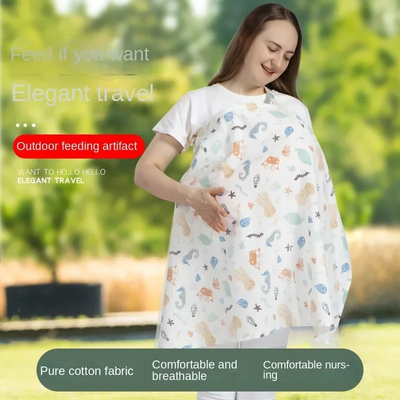 Cotton Nursing Towels Feeding Towels To Cover Breasts and Go Out Spring Summer and Autumn Nursing Clothes Covers
