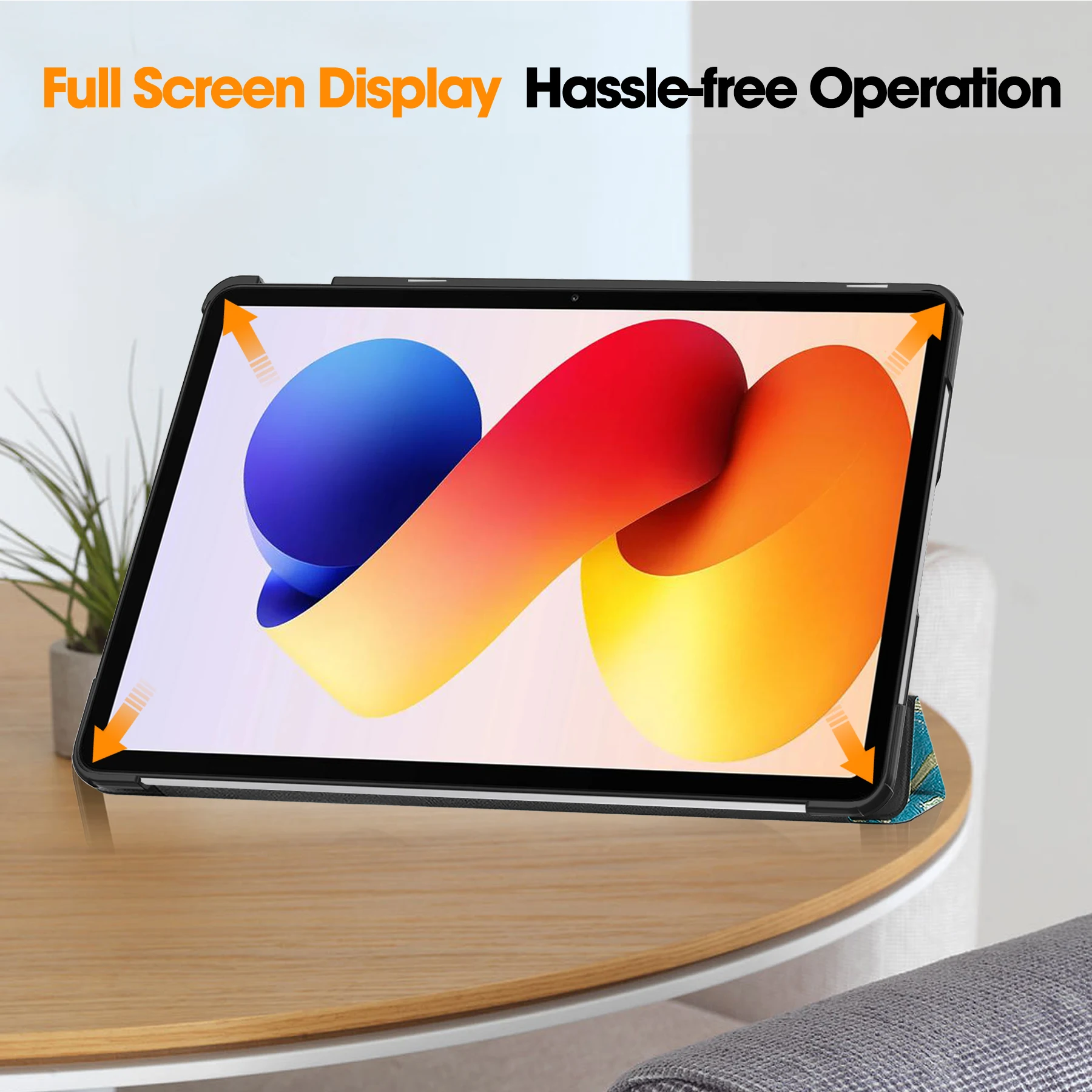 Premium PU Leather Tri-Folding Kids Stand Magnetic Tablet Cover