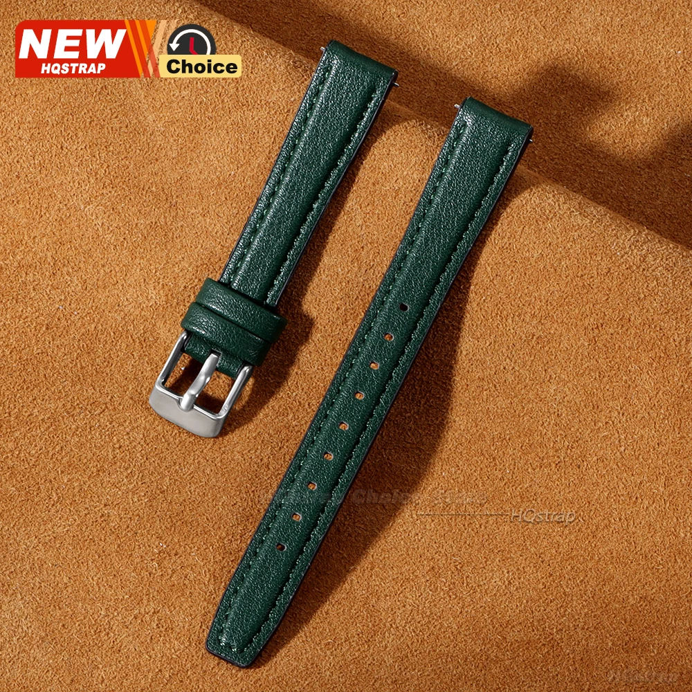 Elegant Women's Wrist Bracelet Watch Band - Versatile Leather & Silicone Quick Release Strap