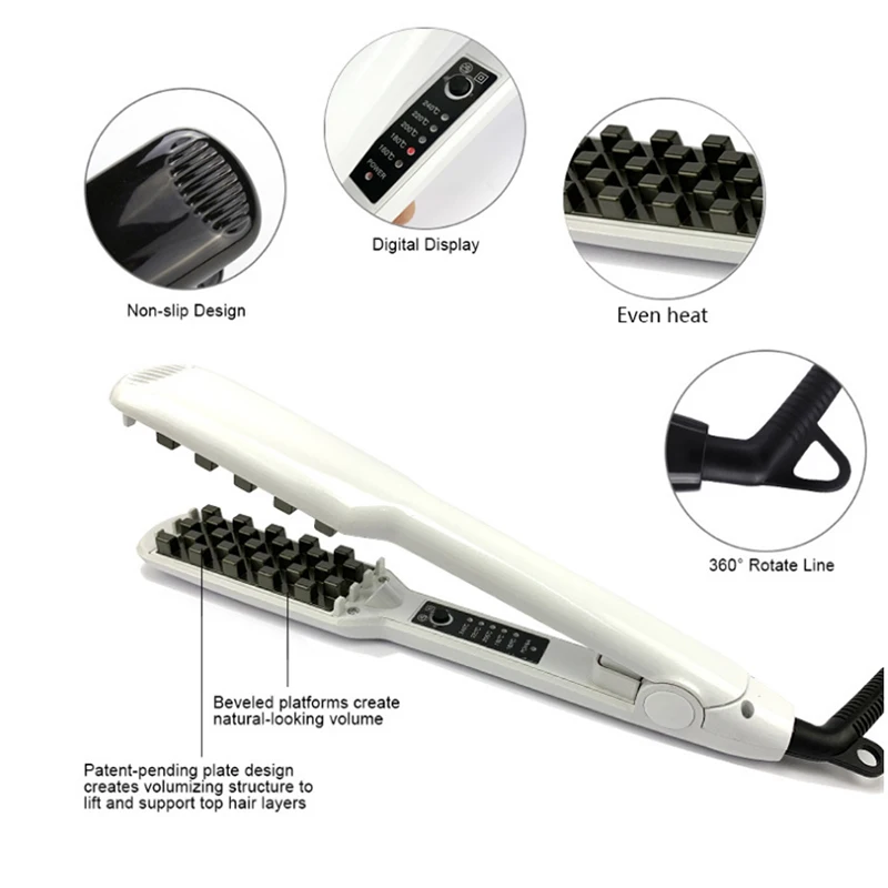 Fluffy Curling Iron Corn Beard Perm Grid Splint Electric Hair Root Negative Ion Curler 3