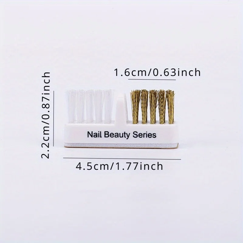 1pc Electric Nail Grinding Head Cleaning Brush Portable Manicure Drills Bits Dual Copper Wire Brush Clean Tools