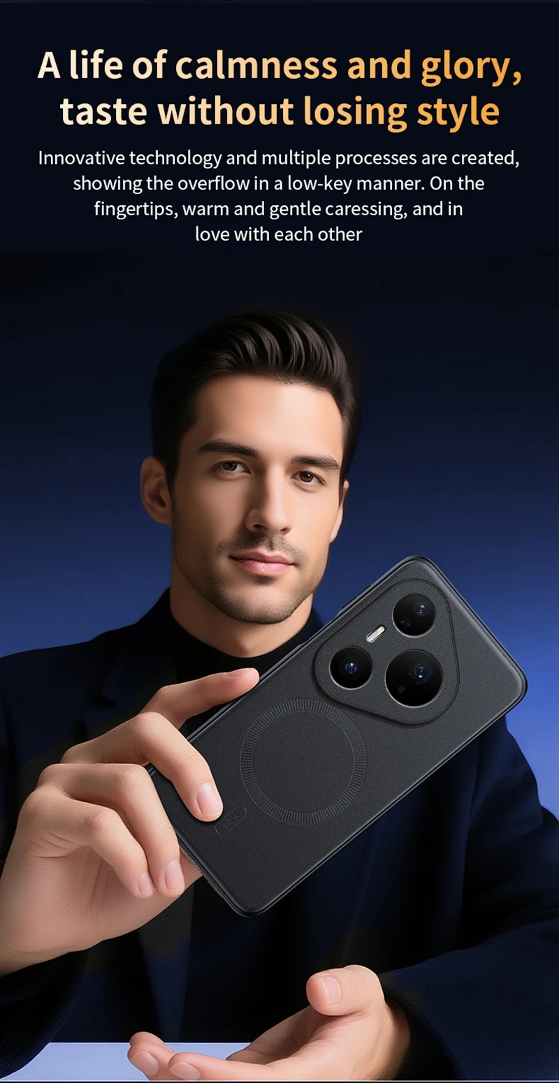 Für Huawei Pura 90 Pro Max Hülle Magnetische Leder-Schutzhülle für Huawei Pura 90 Pro Max Anti-Fingerabdruck Rutschfeste PC+TPU-Hülle – Detail 12