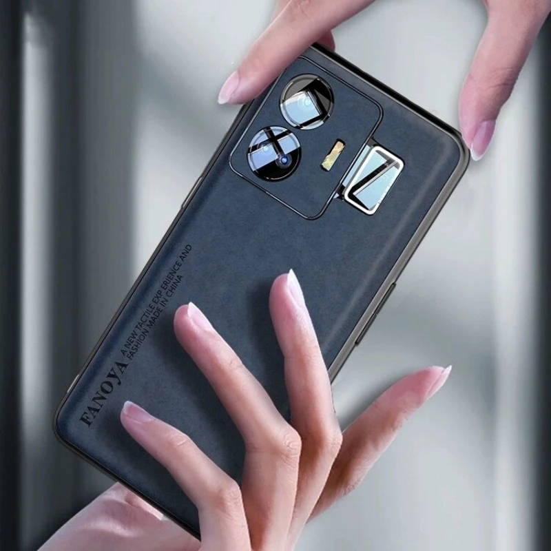 Luxury Leather Shockproof Bumper Phone Case with Camera Protection
