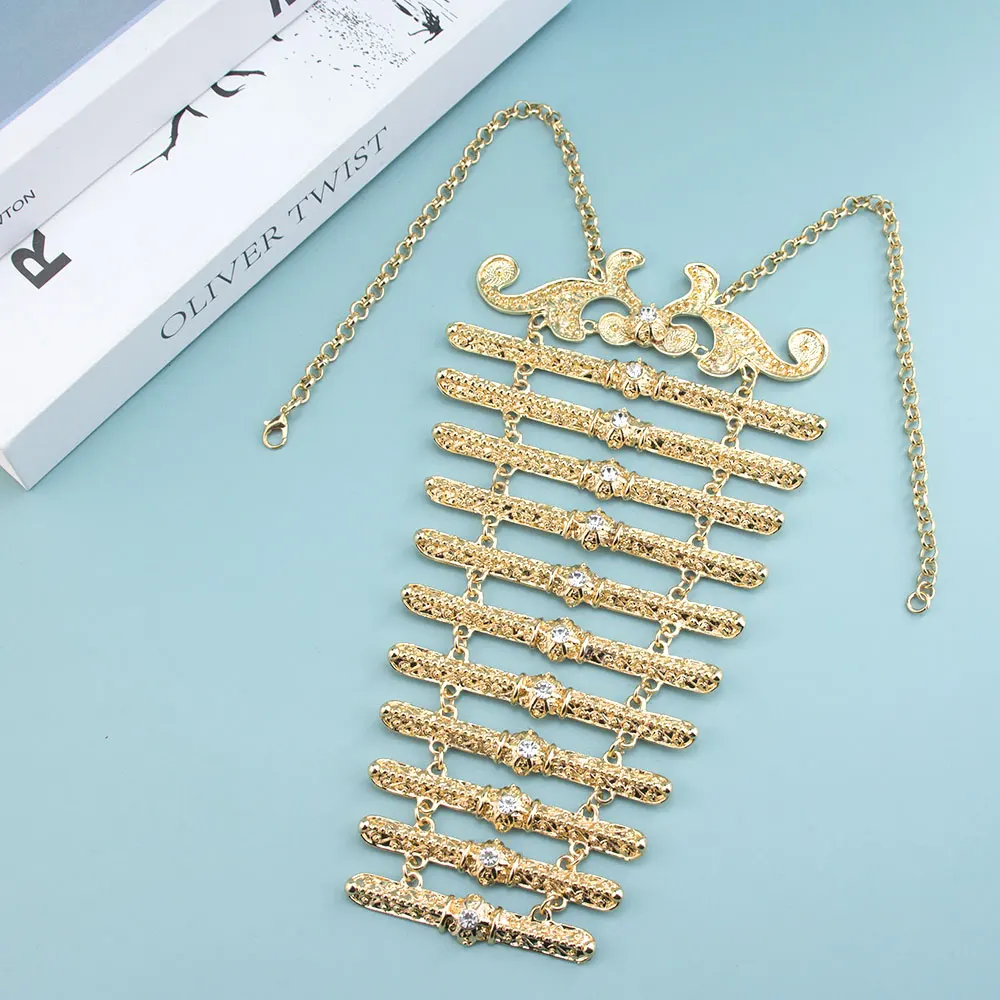 Poyasa Kaukasus Brustpanzer Brustschmuck für Frauen Retro Gold Silberfarben Türkischer Körperschmuck Handgenähte Kleidung Accessoires – Detail 11