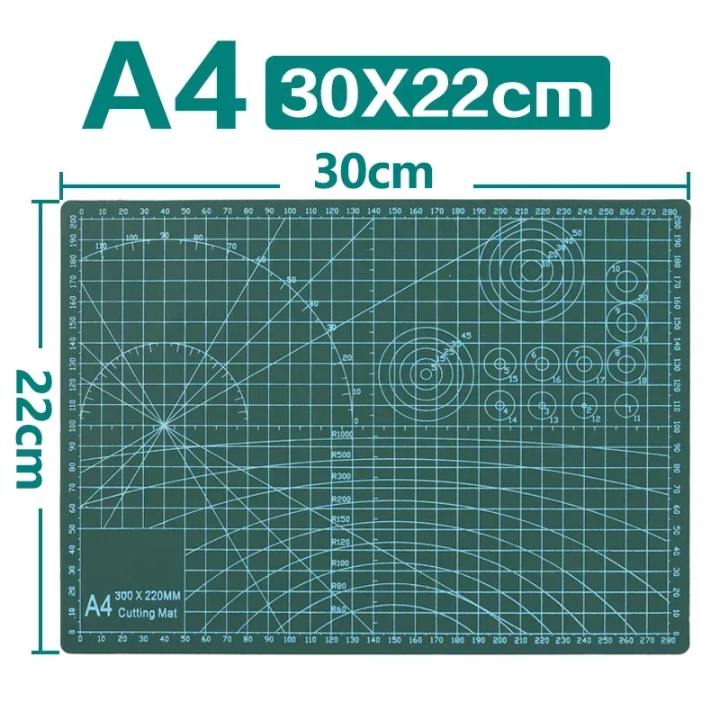 1pc Large Cutting Mat Self Healing Double Side A3 A4 Cutting Pad for Crafting Silhouette Green Sewing Cutting Mat 3