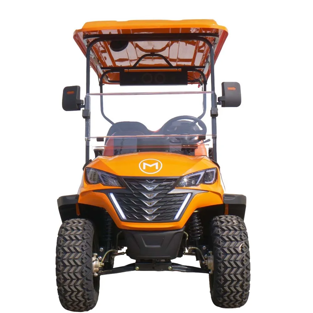 Comodo E Sicuro 4 Ruote 2 4 6 8 Posti Golf Cart 48 V4Kw Motore Pannello Solare Ultra Lungo Raggio 120Km Mountain Off-Road Golf Cart