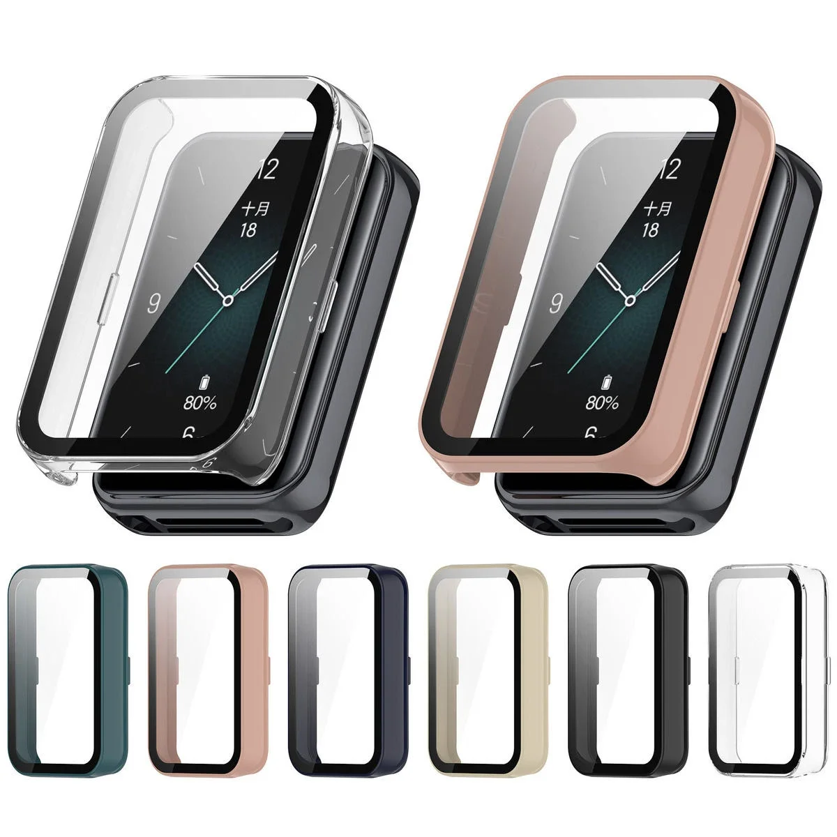 

Чехол + Защита экрана для Huawei Honor Band 9, закаленное стекло, пленка против царапин, бампер, защитный чехол, аксессуары для часов