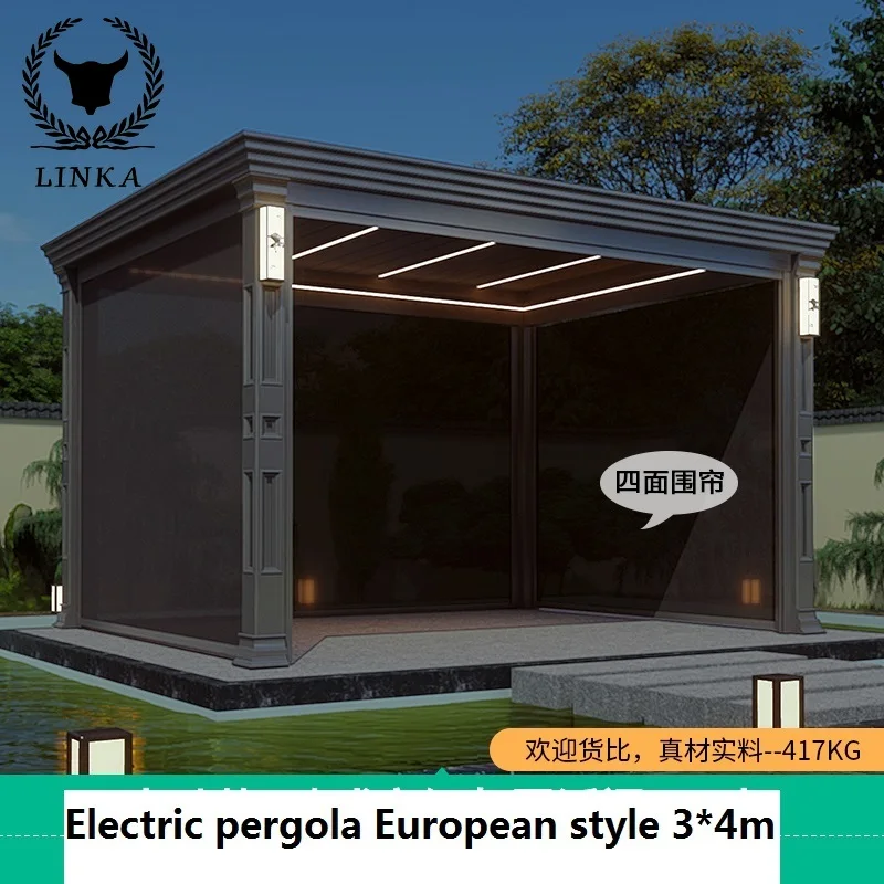 Pergola Moderna In Alluminio Per Esterni Bioclimatica 3 X3M 3X4M 3X5M 4X4M 5X3M 6X4M Pergola Hotel Villa Garden Outdoor Pavilion Tende Da Sole