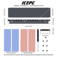 Pure Copper Graphene Heatsink M.2 NGFF 22110 PCI-E NVME SSD Heat Sink Thermal Pad Conductivity Silicone Cooler Accessory - Image 5