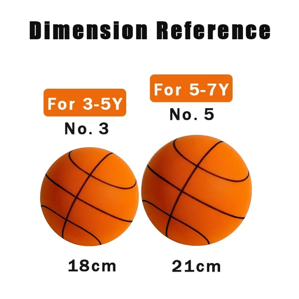 Basketball Balls Diameter 21/18cm Silent Basketball Foam Sports Ball Indoor Mute Basketball Children Sports Outdoor Foam Toys Baby Silent Bounce