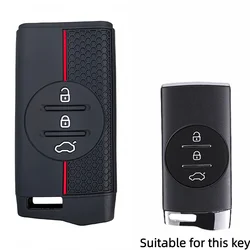 Soft Silicone Key Fob Case Cover and Holder Accessories (Black)