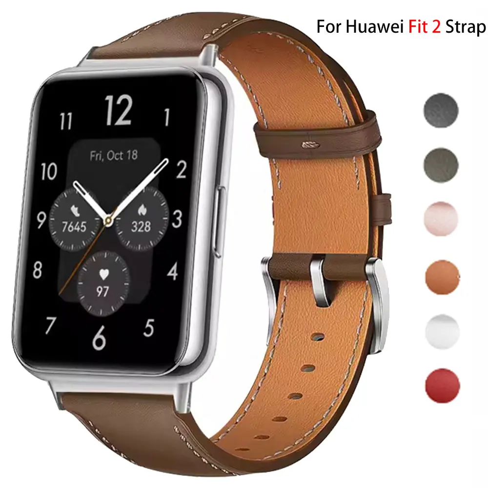 Cinturino In Pelle Per Huawei Watch Fit 2 Cinturino Smartwatch Sostituzione Cinturino Sportivo Braccialetto Correa Huawei Watch Fit 2 Accessori