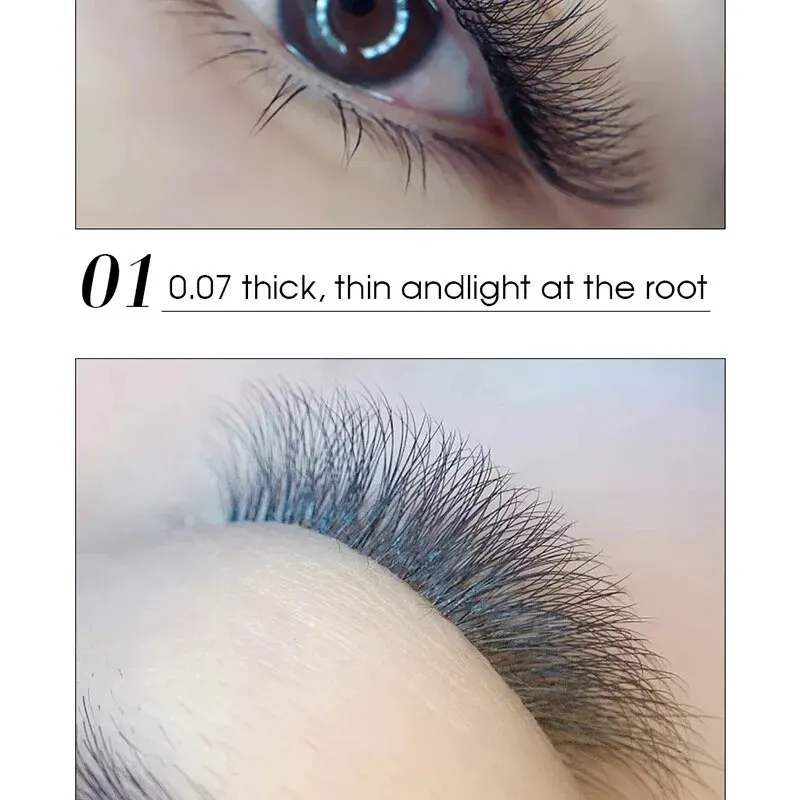 FADVAN 6D/8D W-Form (doppelte Schichten 4D/3D-W-Form) C/D/L Curl Wimpernverlängerung Natürliches weiches Volumen Fan Lash Vorgefertigte Wimpern – Detail 3