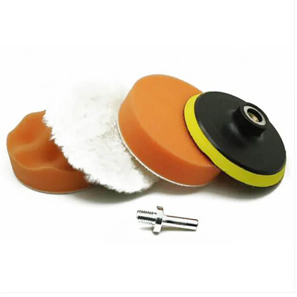 Drill ing pad Kit Polishing Adapter Car Polisher Sponge Set 4'' Automotive Car Detail Care Supplies Portable
