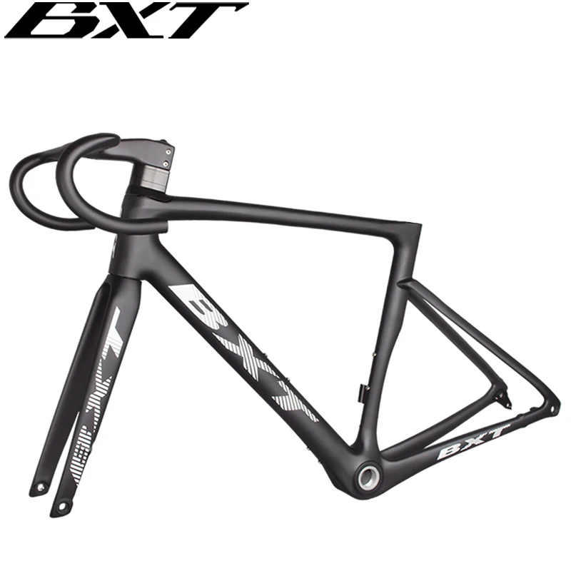 Road Disc Bicycle Carbon Frame Thru Axle Full Carbon Road Bike Frame Flat Mount Disc Brake Aerodynamic Fully Hidden Cable Line bicycle parts bicycle frame