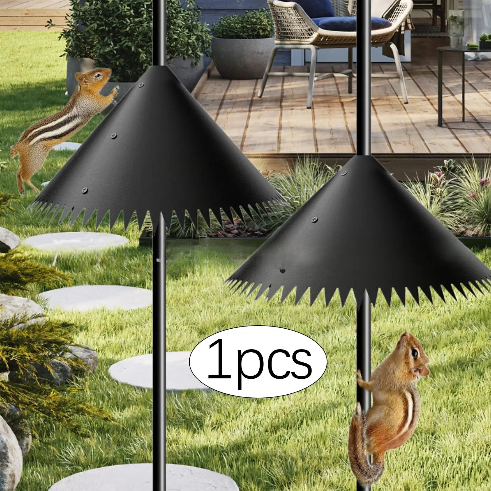 Squirrel Baffle with Accessory Wrap Around Easily Install Smooth Surface Squirrel Guard for Bird Feeder Pole Protecting Garden