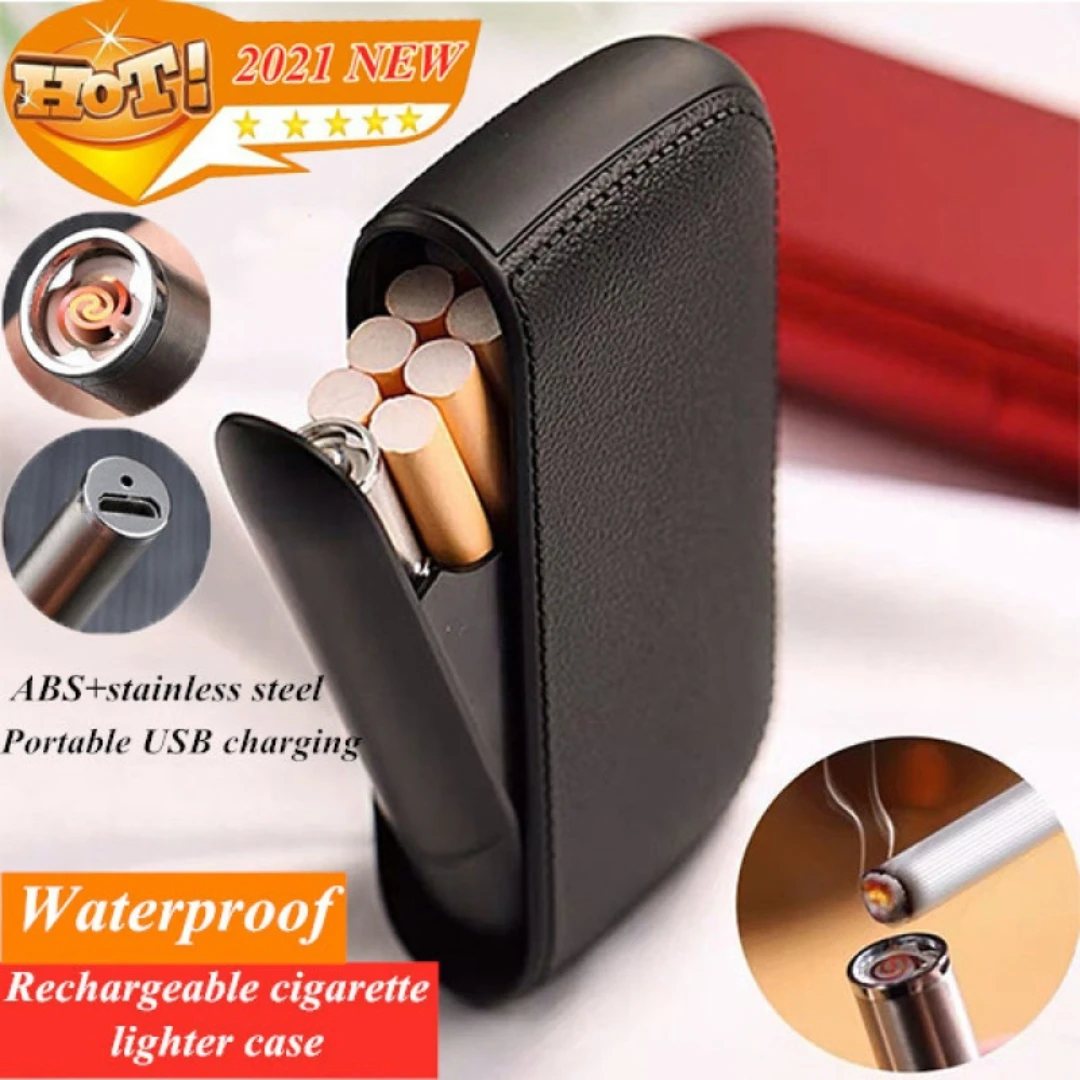 UltrathinCigaretteCasewithElectronicCigaretteLighterWaterproof