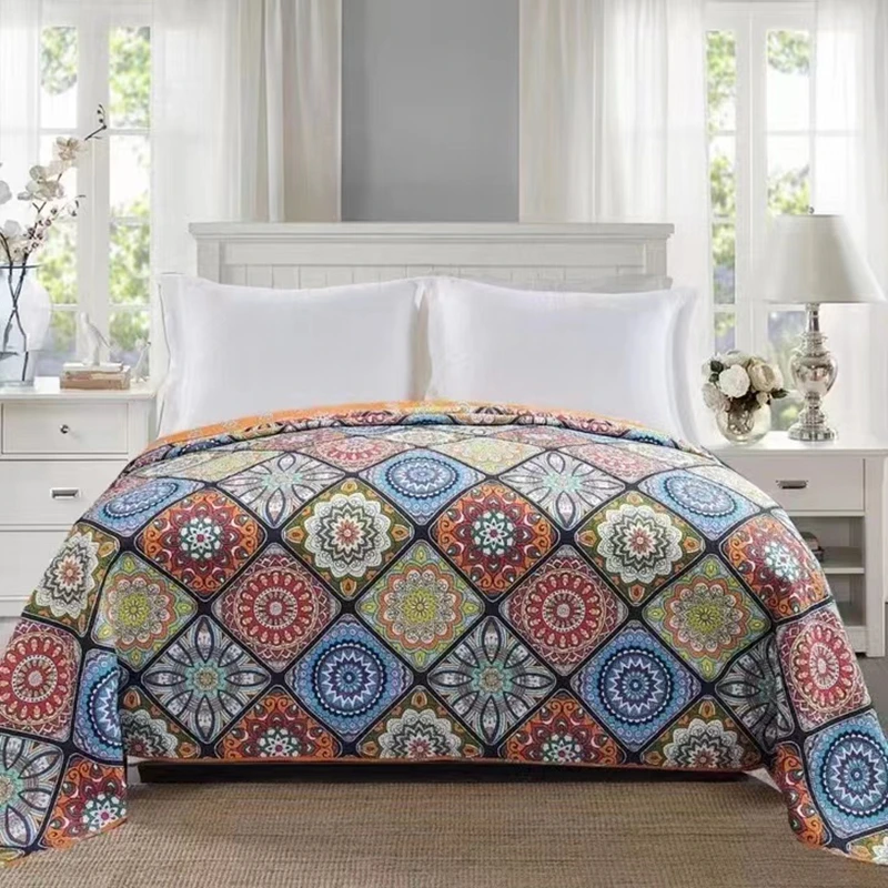 Bedspread 100 Cotton Twin Size Quilted Blanket Single Bed Cover Summer