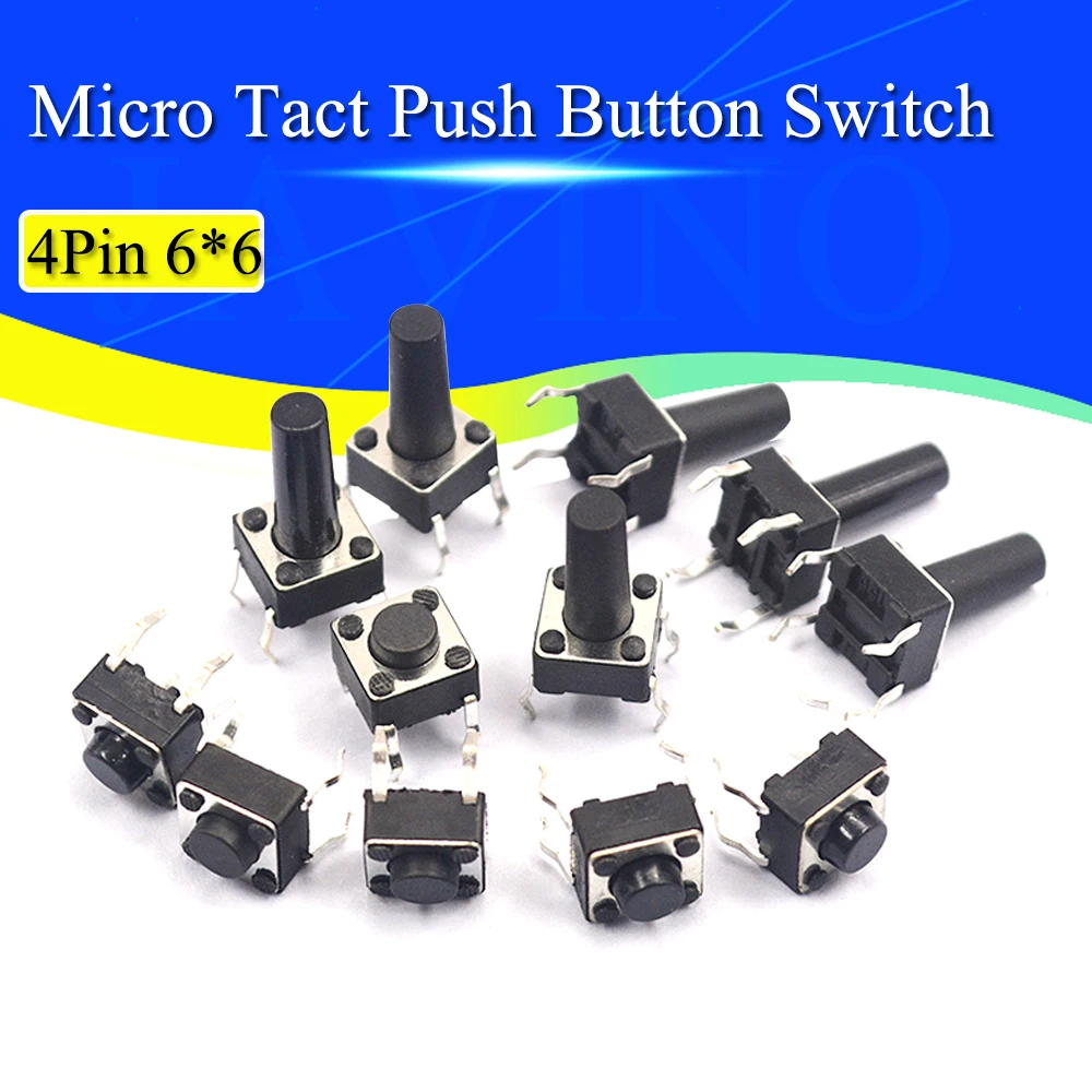 20 Pulsanti Tattili Momentanei 8x8mm Per PCB - Uxcell - Nuovi