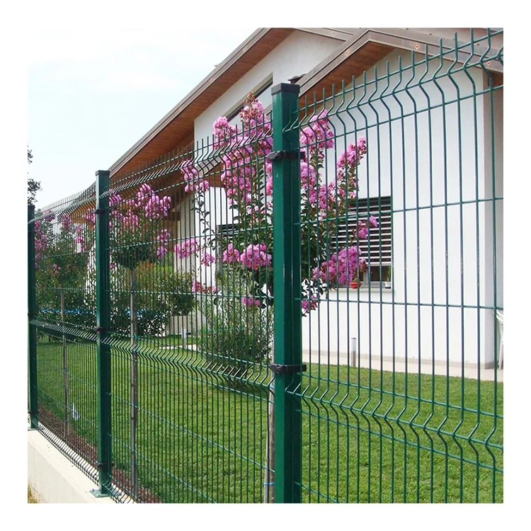 PVC Coated 3D curved welded wire mesh panels fencing trellis gates 6