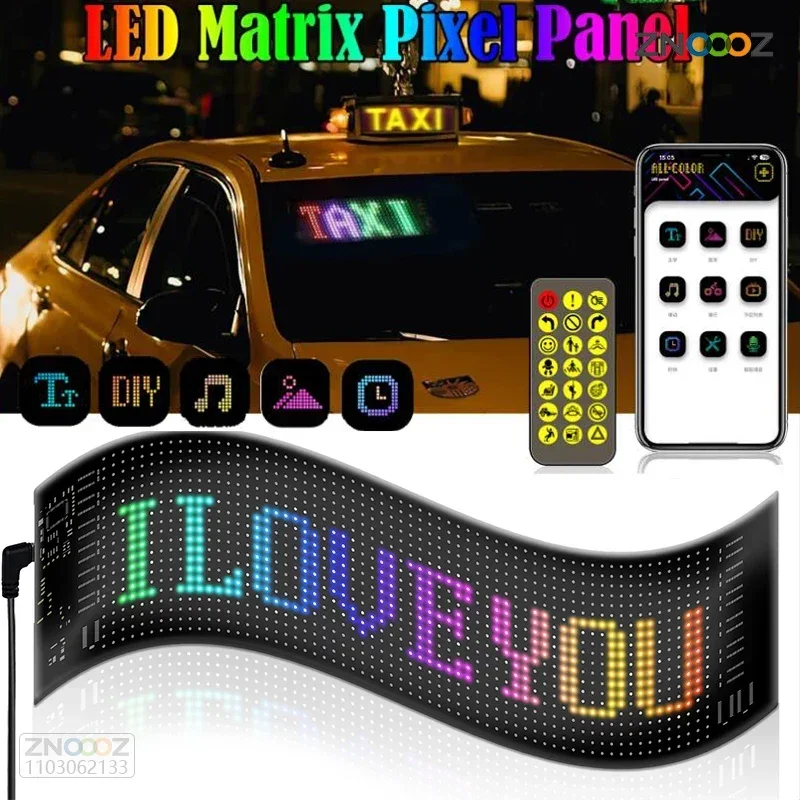 

Панель Пиксельная автомобильная, RGB, с подсветкой