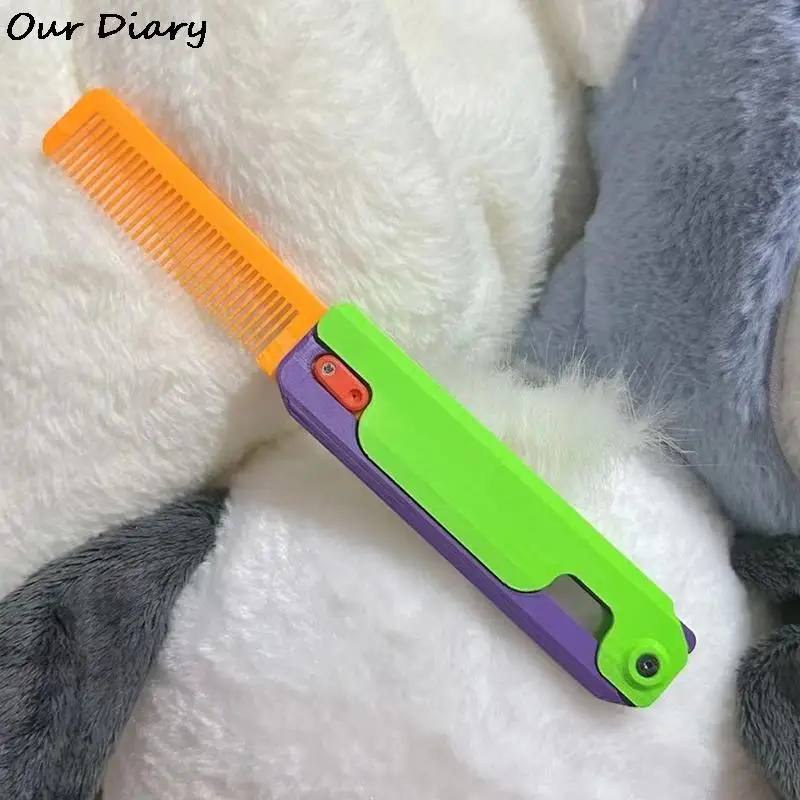 

1pc Portable 3D Printing Gravity Straight Out Comb Creative Comb Model Student Comb Gift Creative Jewelry