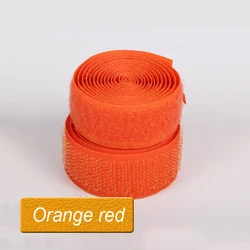 20mm Width Sew - On Hook & Loop Fastening Nylon Tape - 22 Vibrant Colors - Width 20mm 2meters (Orange red)