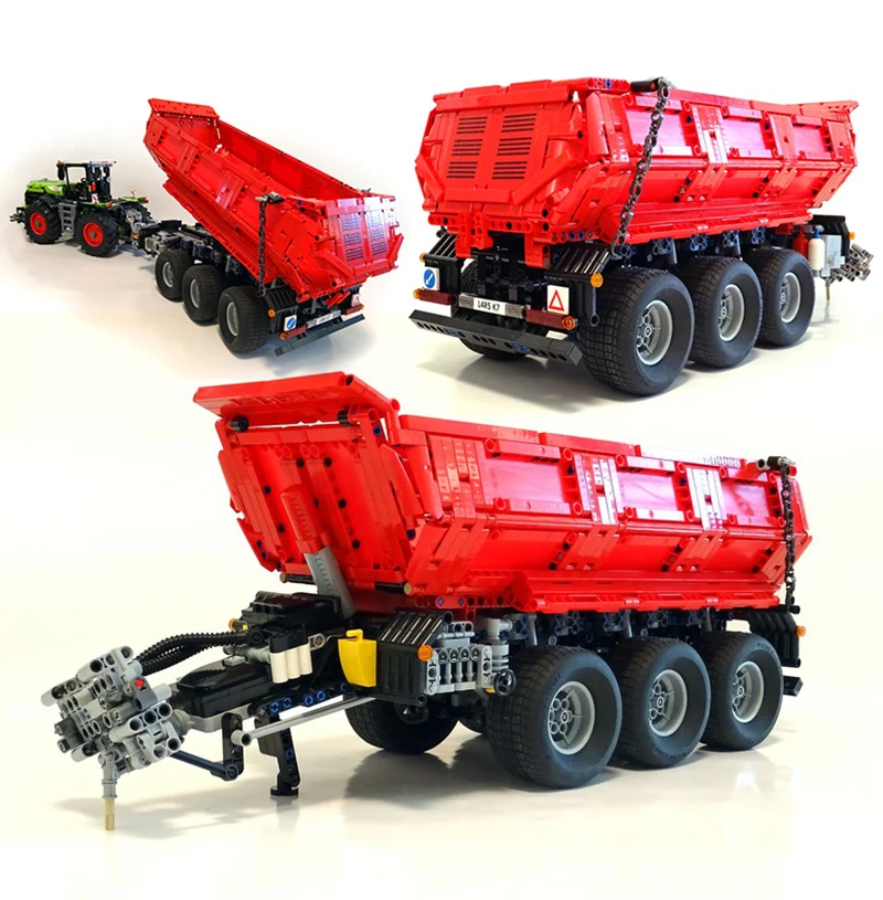 High-Tech Moc Building Block Bricks 42054 Trattore Adatto Per Rimorchio Moc-8830 Self Dumping Trailer Assembly Toy Boy Birthday Gift