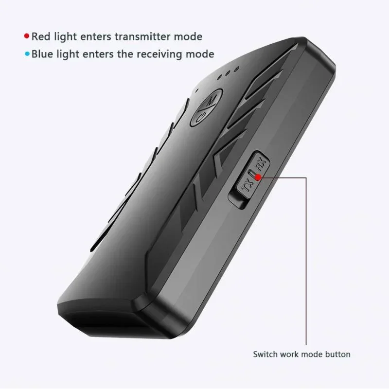 

2 In 1 Bluetooth 5.0 Adapter Receiver Transmitter For Headphones Connect Two Bluetooth Headsets Stereo Audio 3.5mm AUX T19