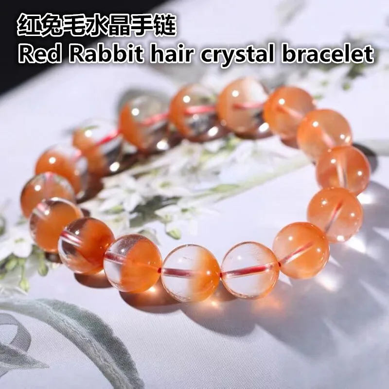 

Браслет из кроличьего меха с кристаллами, 7A