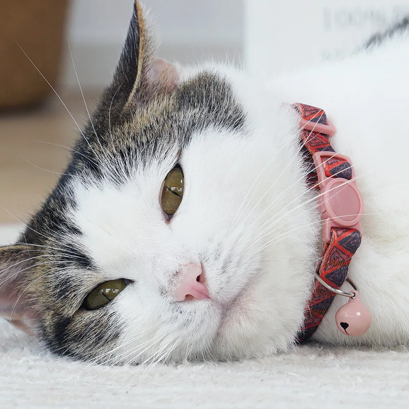 Cat Collar with Bell Adjustable Safety Pet Collar Colorful Bell Ring Necklace for Cat Kittens Puppy Small Dog Pet Accessories 3