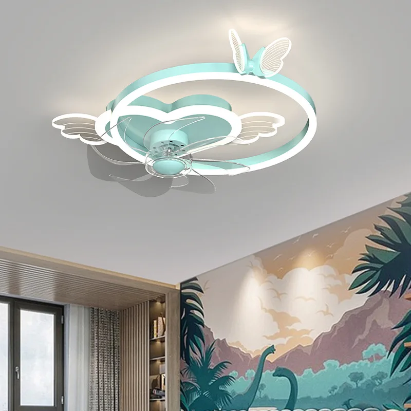 

LED Kid's Room Chandelier With Fan For Bedroom Dining Room Living Room Kitchen Hotel Restaurant Coffee Hall Villa Indoor Light