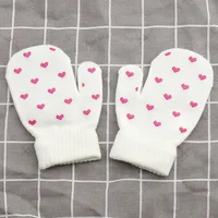 1 Pair Cartoon Anti-grasping Warm Gloves Protection Baby Mitten Cute Unisex Girls Boy Star Heart Newborn Love Face 5