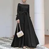 110541-297655.jpg Abaya-Robe Hijab à Manches sulfpour Femme, Tenue Maxi Décontractée, Style Musulman, Vintage, Couleur Unie, Dubaï, Turquie, Automne