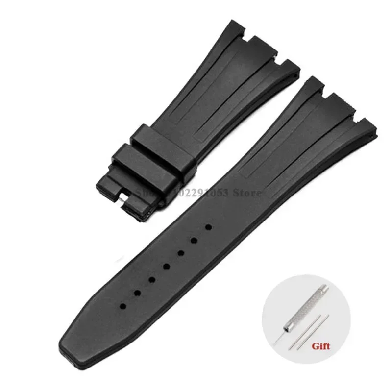 Premium 27mm Waterproof Rubber Watch Strap with Solid Butterfly Buckle