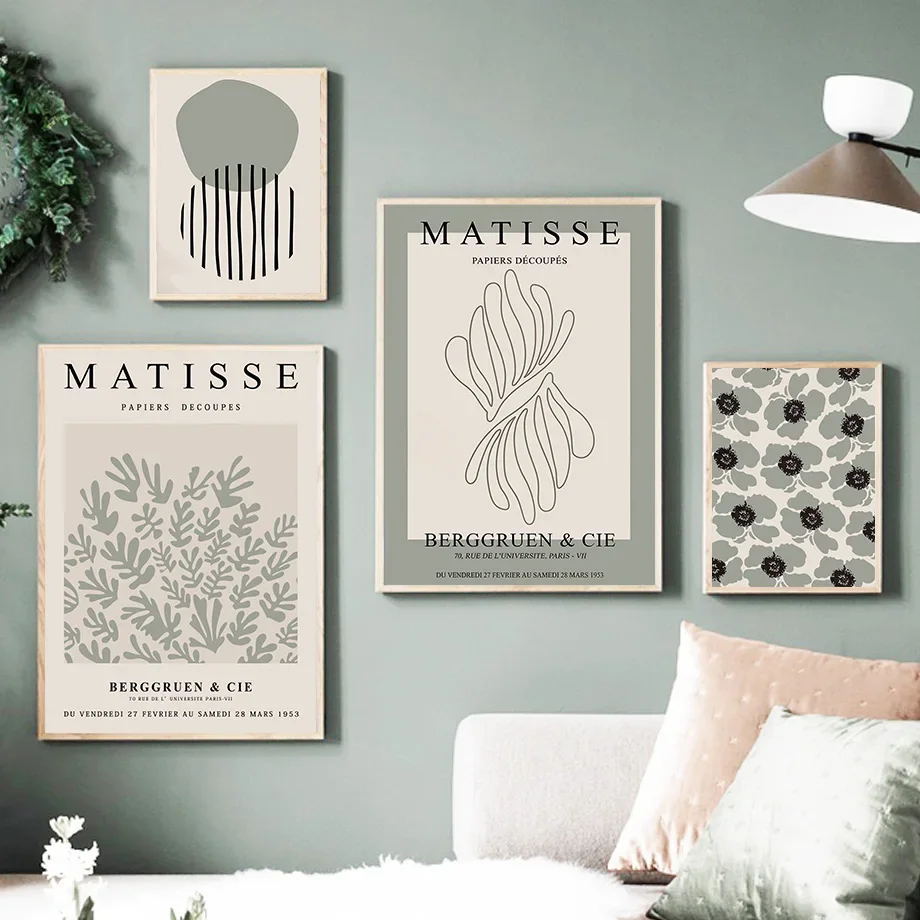 

Абстрактные ретро-постеры и принты Пикассо Матисса с цветами, настенные художественные картины на холсте, настенные картины для гостиной, декор интерьера