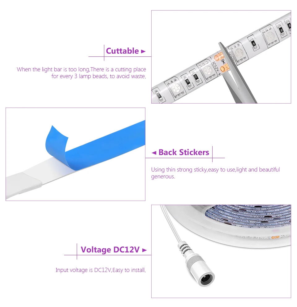 Description Picture 4 of itemWaterproof Smart Wifi Full Spectrum Grow LED Strip Light App Remote Control Plant Growth Tent Lamp Greenhouse Hydroponic Plant