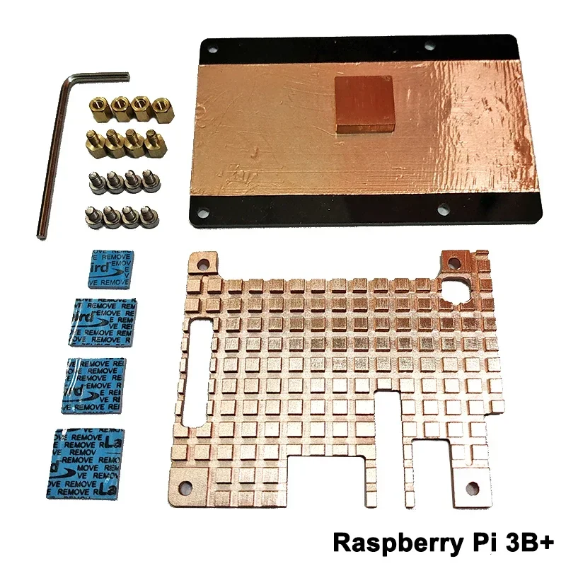 Raspberry Pi 3 Copper Heatsink Protective Case For Raspberry Pi 3/3B+
