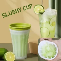 Machine à glaçons Slushy Cup, Zones faites à la maison, SmUnvétérans wn ie, Milkshake Bottle, Durable Slushy, Ice Cream Maker, Squeeze Slush, Quick Slushy Maker 2